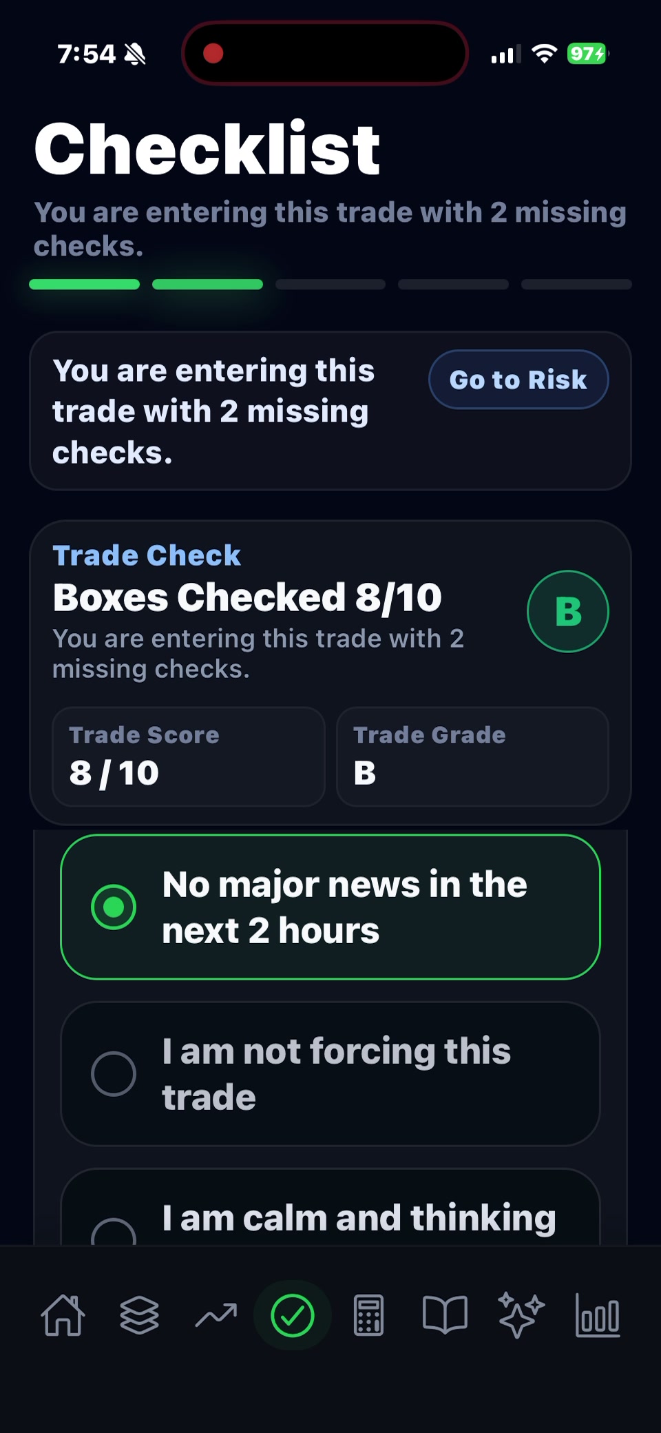 Vantage Checklist