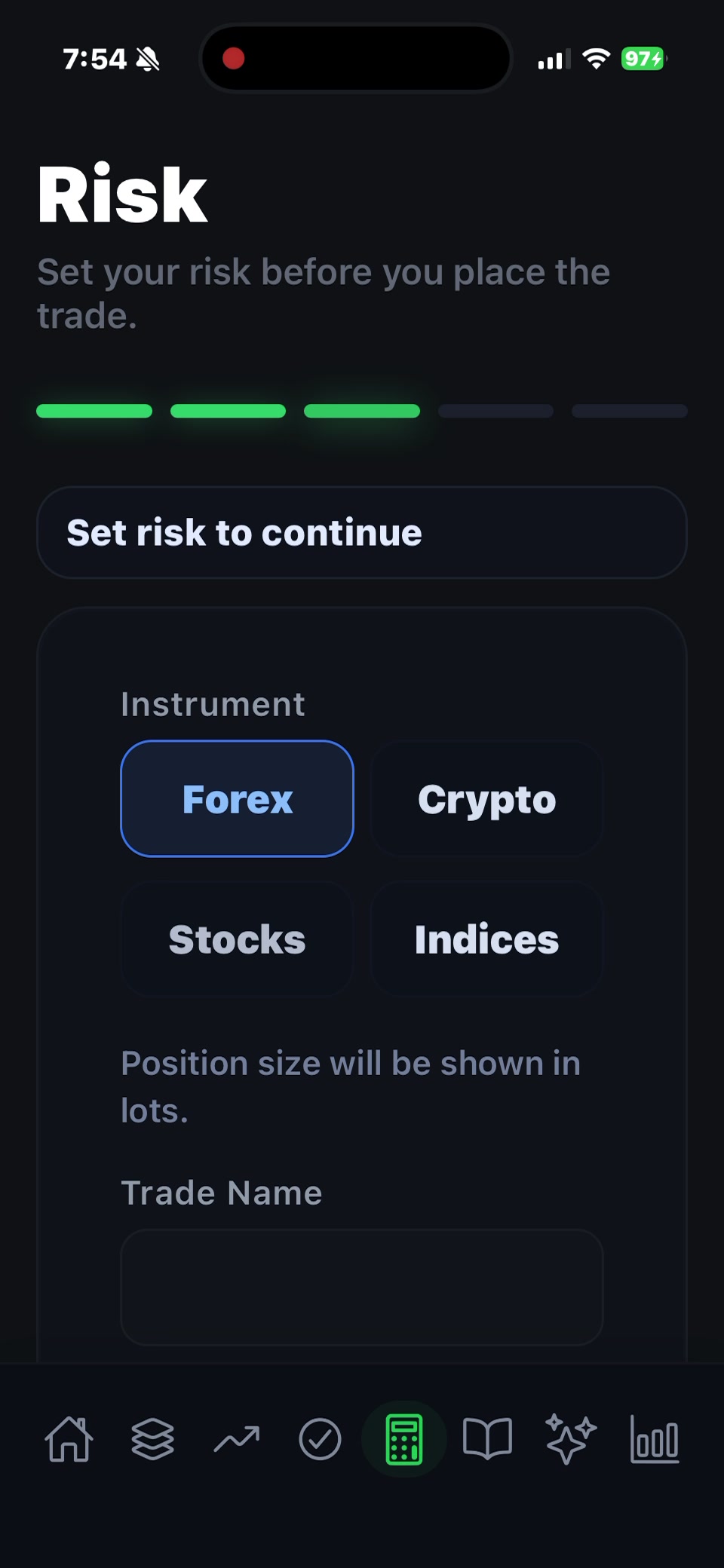 Vantage Risk Calculator